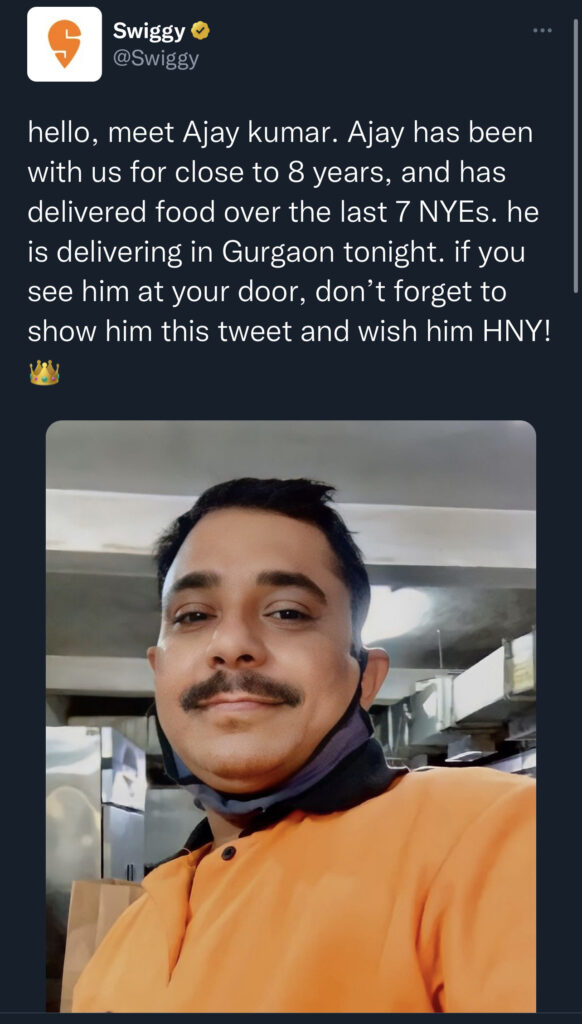 Ajay Kumar, a delivery executive who has worked with Swiggy for close to eight years.