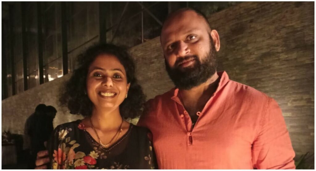 Vaishali with Girish Menon, Head HR, Swiggy.