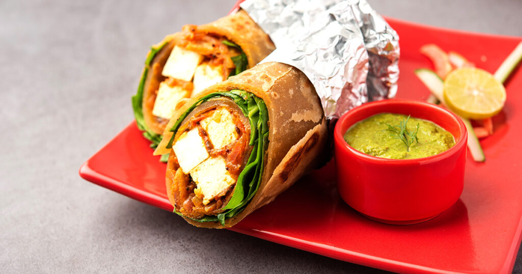 Paneer Tikka Whole Wheat Wrap