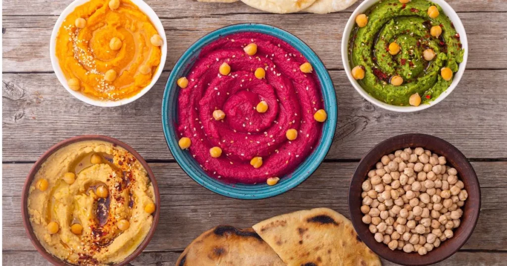 Flavored Hummus_ Roasted Red Pepper, Beetroot, and More