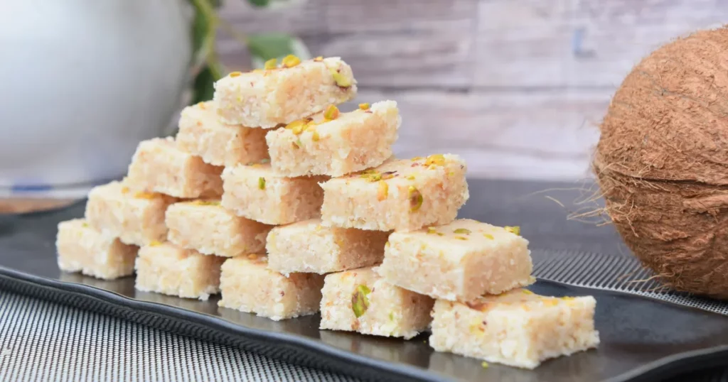 Kobbari Louz (Coconut Burfi)