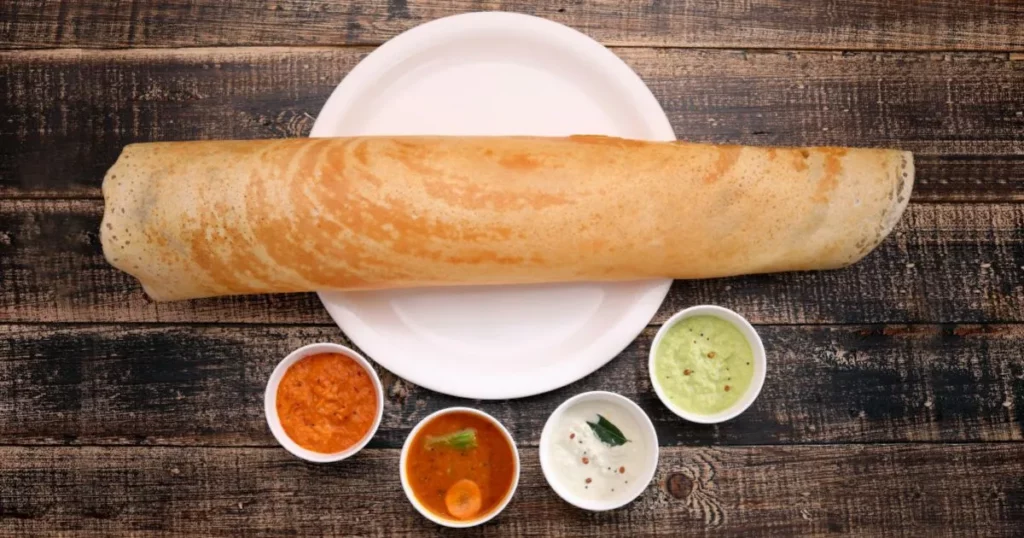 Masala Dosa with Coconut Chuteny