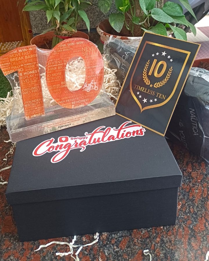 A celebration hamper from Swiggy
