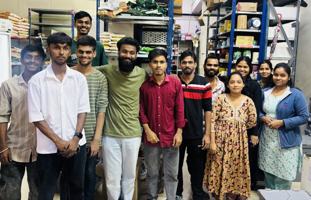 Vivek with his team Vivek with his team