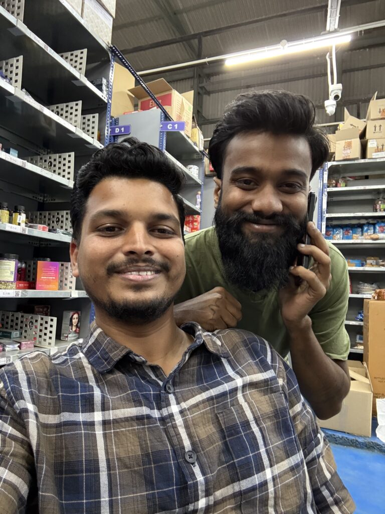 Vivek with his manager Sagar Vivek with his manager Sagar