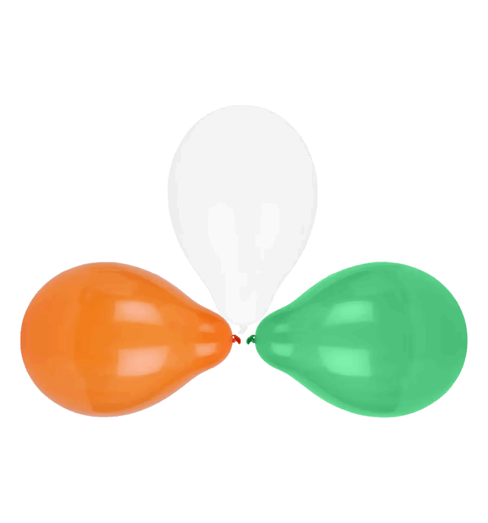 Saffron. white and green balloons instamart