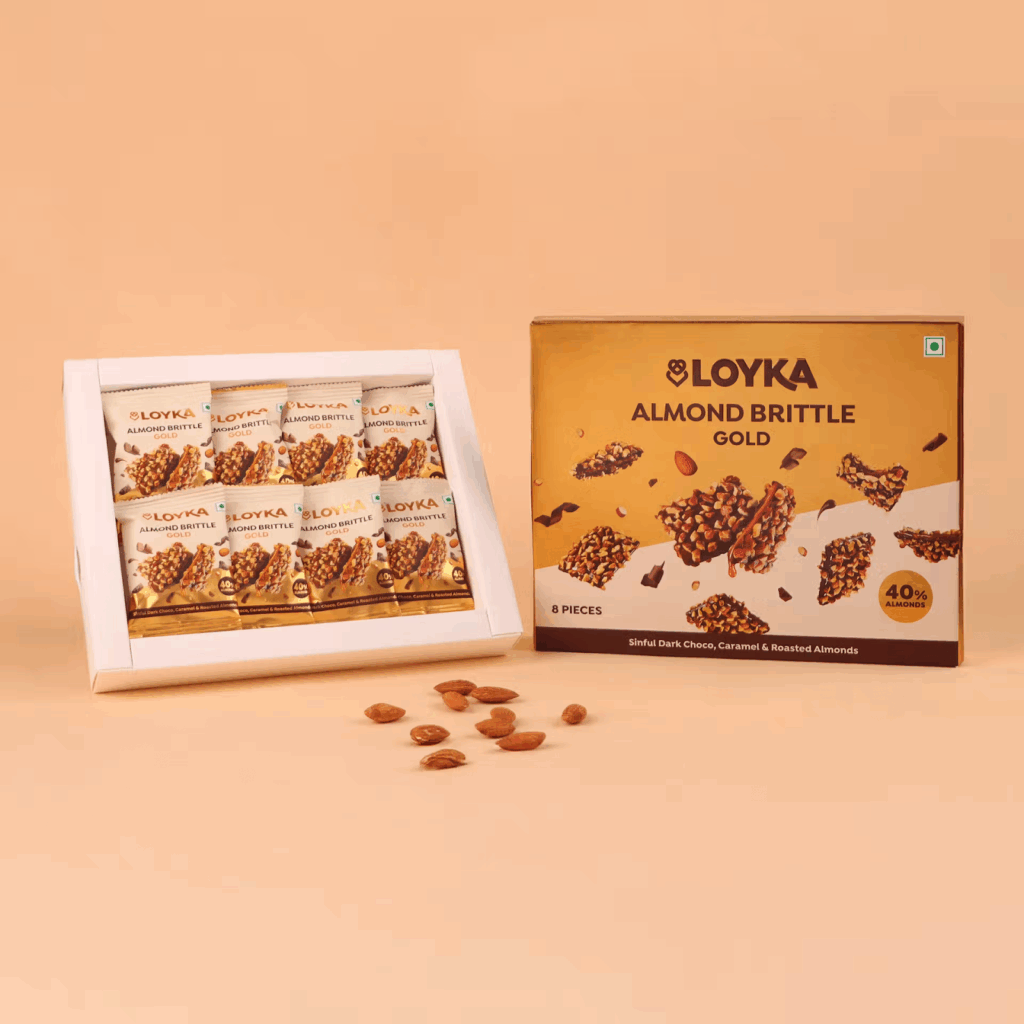 Loyka Almond Brittle Gold Box (Pack of 8)