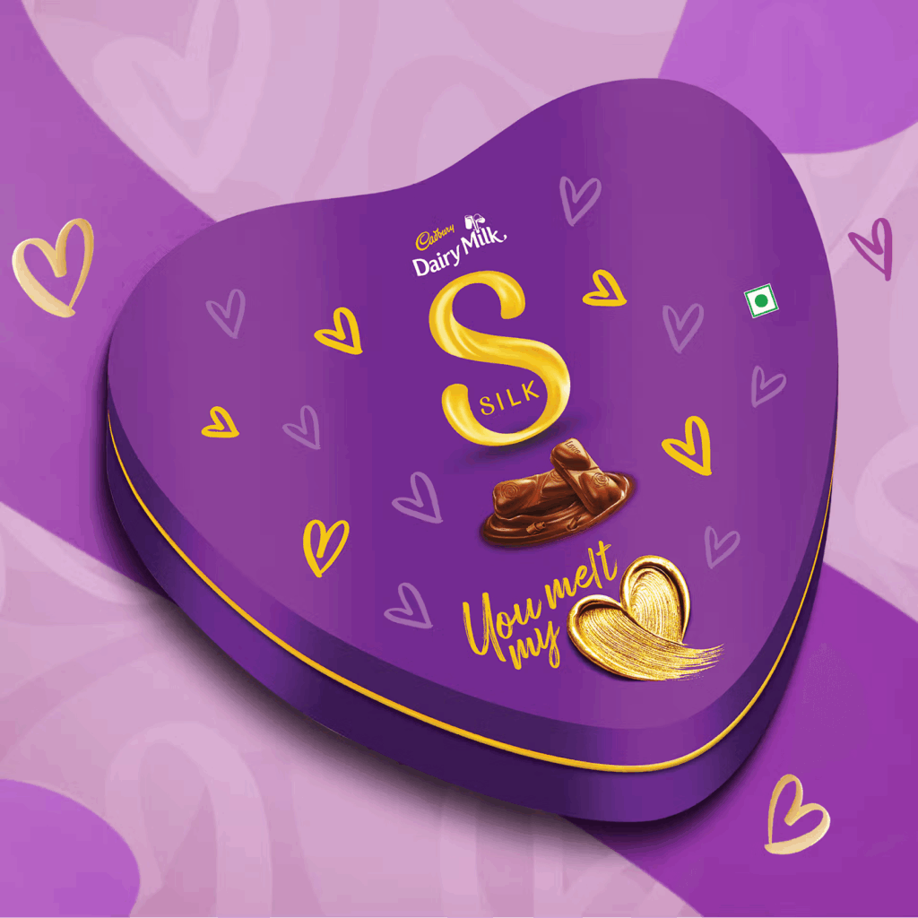 Cadbury Dairy Milk Silk Heart Shaped Chocolate Valentines Gift Box