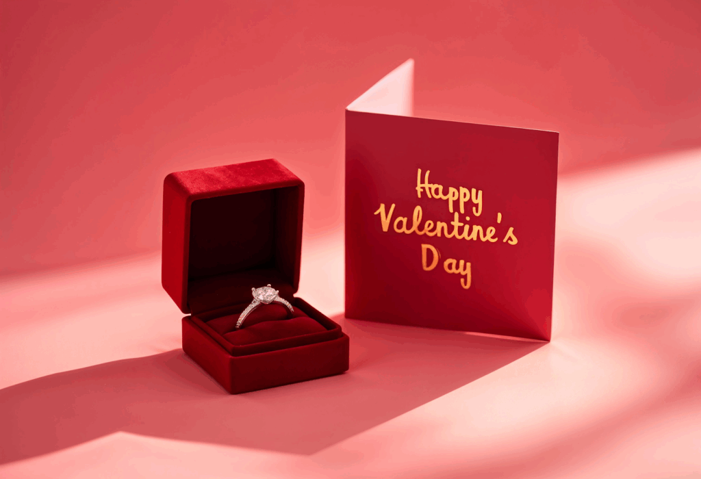 proposal ring and card for women for propose day 