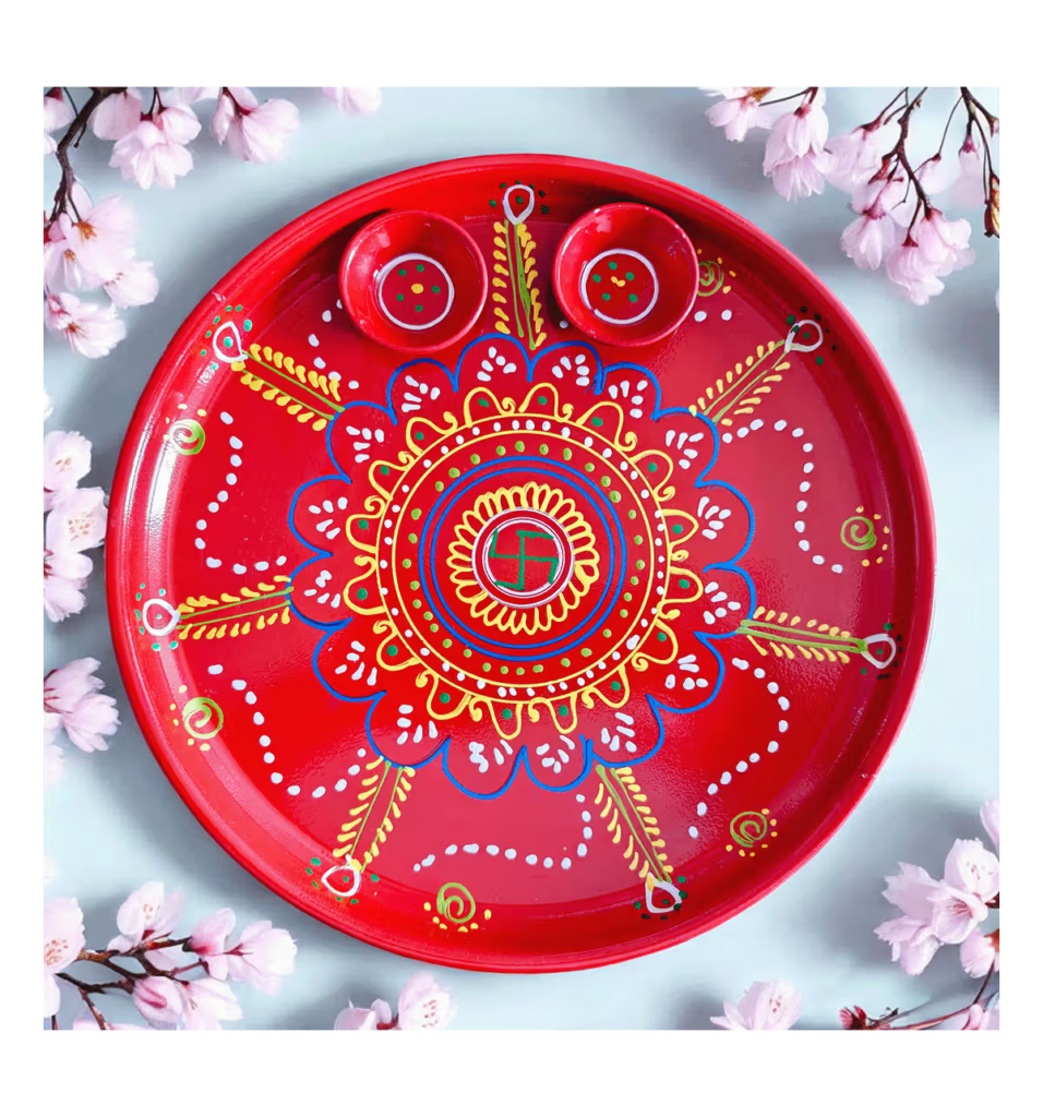 Decorative thali - Ugadi Pooja Decoration