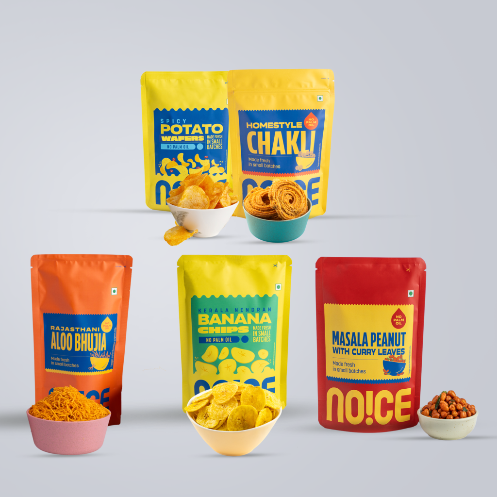 Variety of Chips and Namkeen that NOICE offers